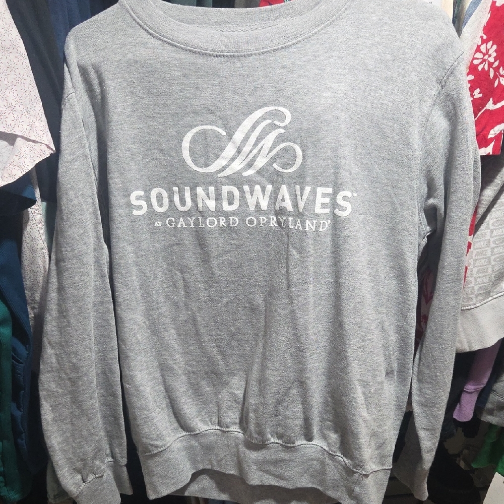 MV Sport Gray Crewneck Sweater - Gaylord Oprey Hotel - Soundwaves Water Park